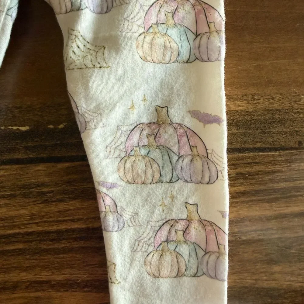 Mini Maxx Pastel Pumpkin Print Leggings Girls' 18-24 Months